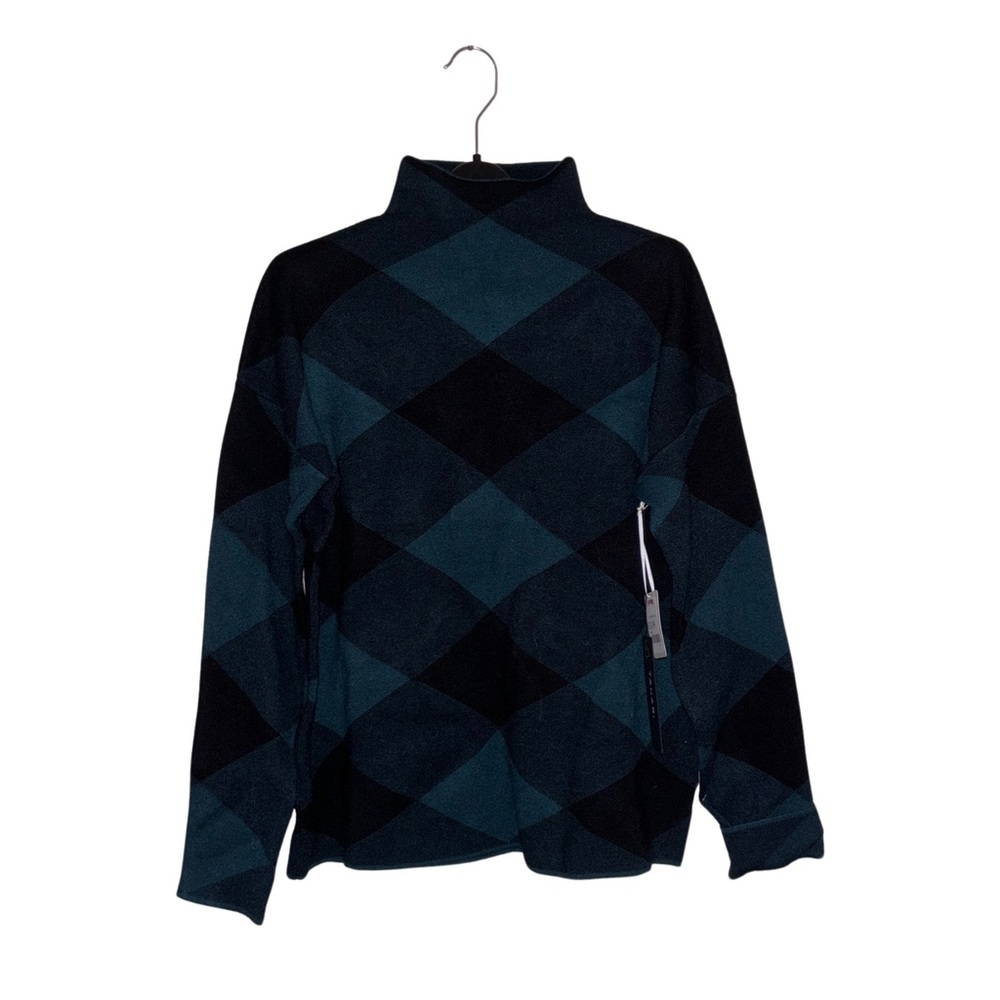 tahari/tj maxx plaid mock turtleneck sweater